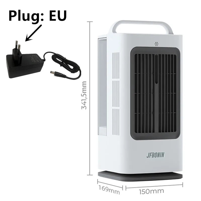 1700ml 3-IN-1 Mini Portable Air Cooler with Intelligent Touch Control 120 Degree Swing Air Conditioner 3-Speed Household Desk