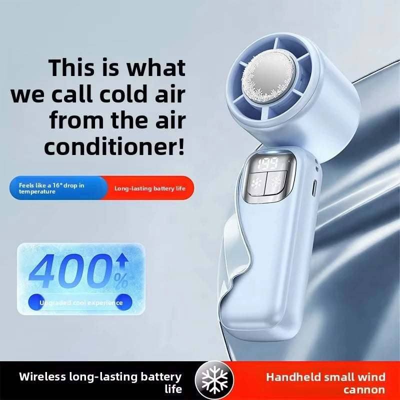 Lenovo 199 High Speed Air Ice Cooler Fan USB Rechargeable Turbo Jet Handheld Fan with Brushless Motor for Outdoor Office Travel