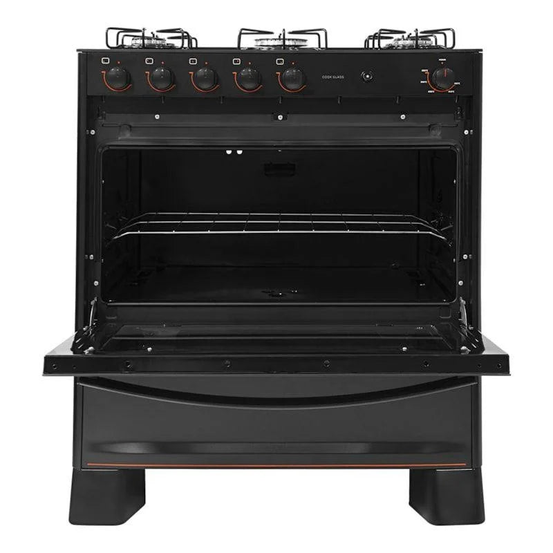 Suggar Cook Glass 5-Burner Black Stove FGVCG510PT Dual Voltage