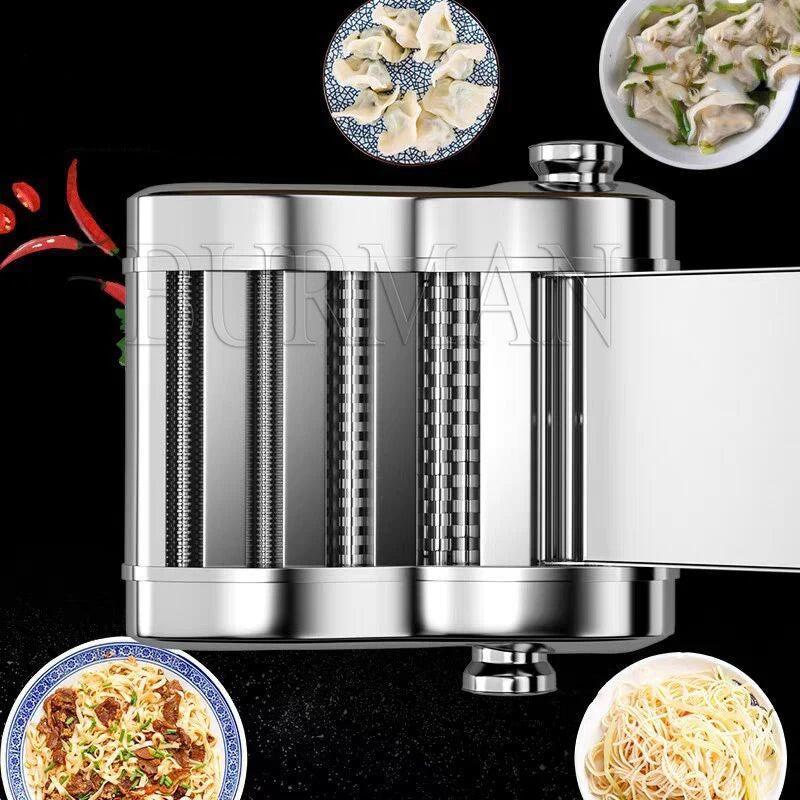 Electric Noodle Dumpling Wrapper Maker Machine Pasta Noodle Machine Commercial Household Stainless Steel Noodle Press Machine