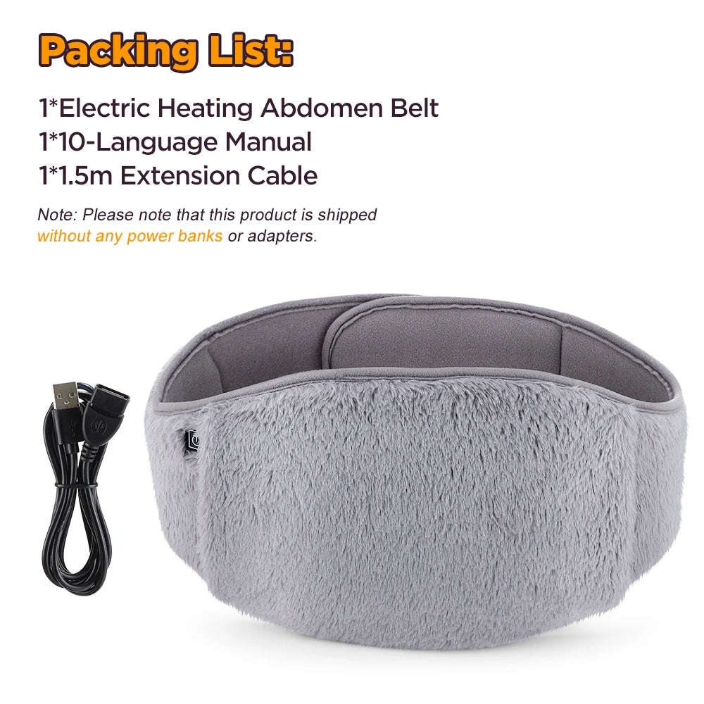 Electric Heating Belt Hand Warmer USB Charging Portable Heater Hot Compress Therapy Abdominal Waist Menstrual Uterus Warming Pad