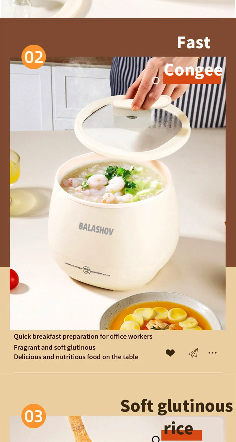 Mini Multi-function Smart Rice Cooker Small Non-Stick Cooker Ricecooker Household Multifunction Electric Cooking EU Plug