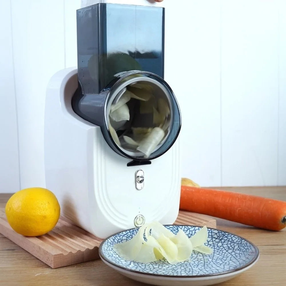 Effort-saving Electric Vegetable Cutter Efficient Detachable Automatic Vegetable Shredder Long Battery Life Vegetable Processor