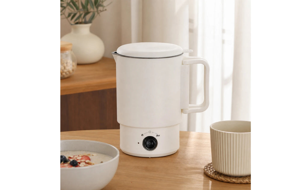 Foldable Electric Kettle Travel-Friendly Electric Kettle with Detachable Base Portable Water Boiler Compact for Travelers