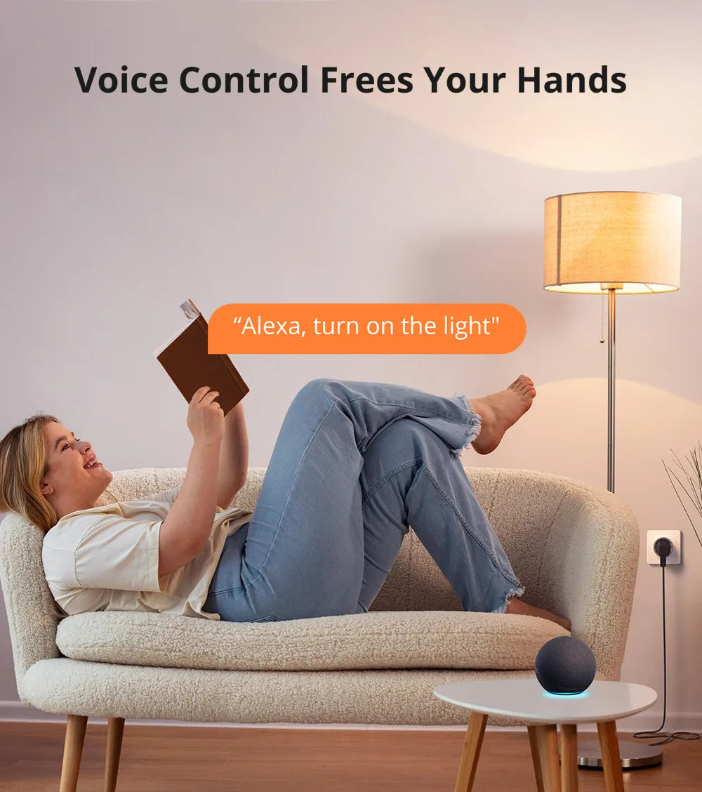 SONOFF S60  EU/UK WiFi Smart Plug with Power Monitor Outlet  Smart Socket Overload Protection Timer for Alexa Google Home Alice