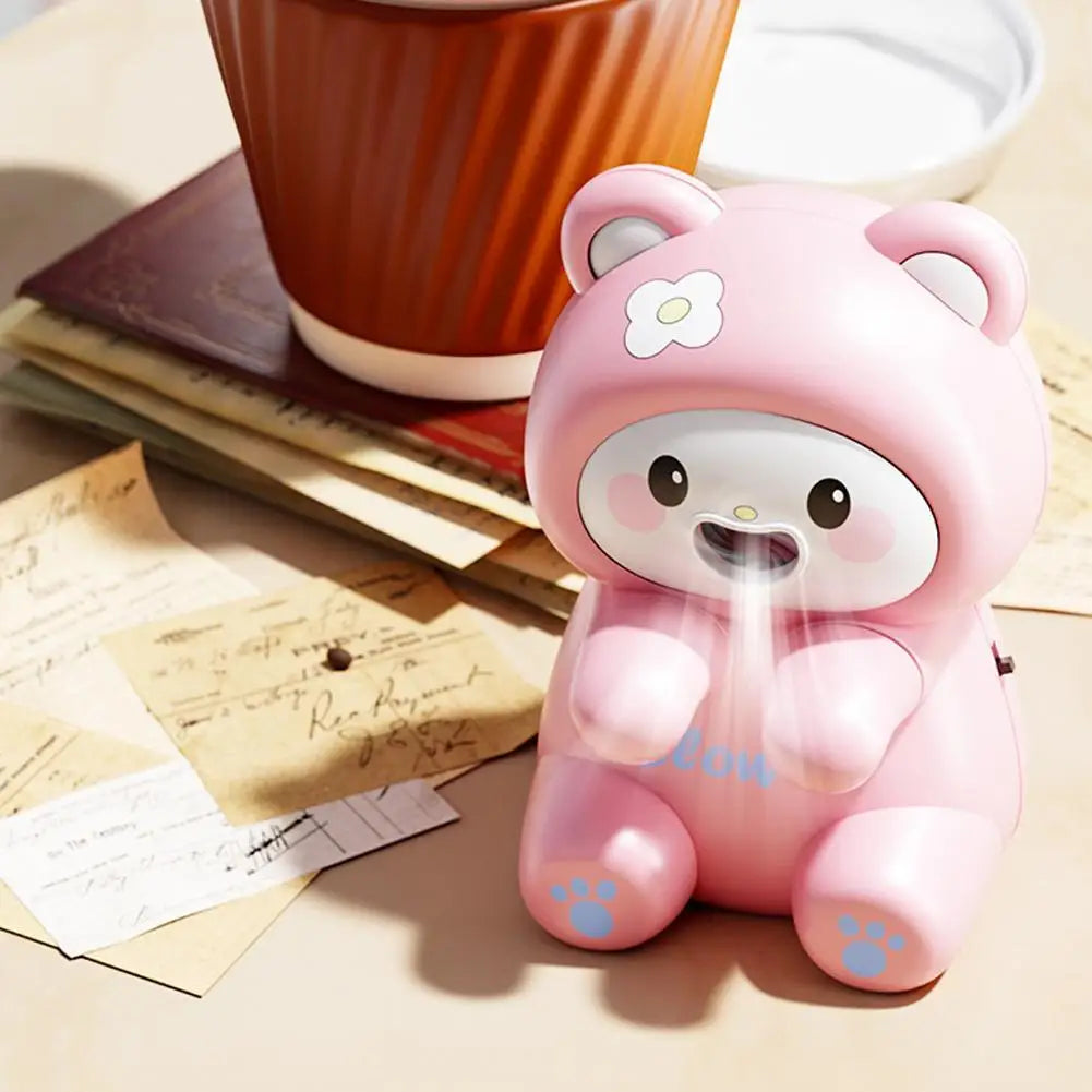 Mini Food Cooling Fan 3 Speeds USB Rechargeable Cute Animal Clip On Portable Soup Coffee Tea Cooler Kitchen Office Desk