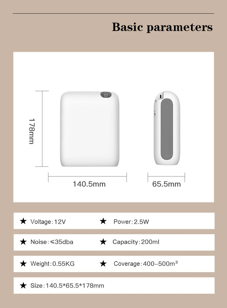 NAMSTE 500m³ Aroma Diffuser Electric Aromati Oasis 200ML Essential Oil Capacity Air Freshener Smart bluetooth control Diffuser