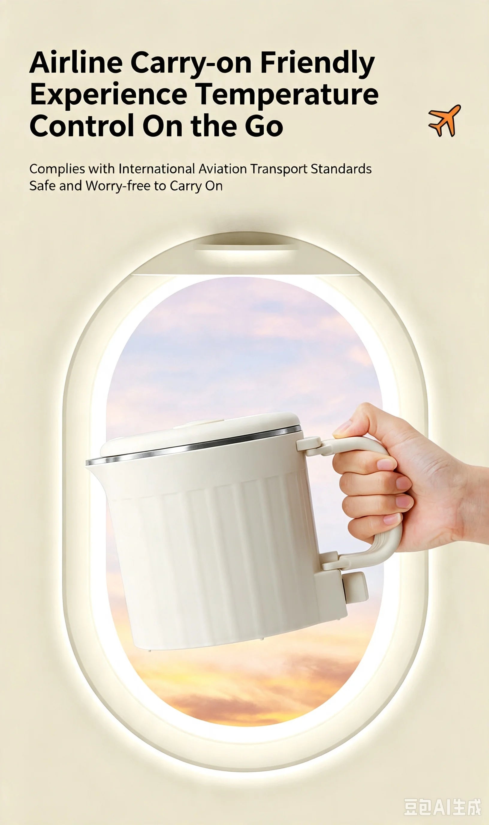 Portable Foldable Electric Kettle, Double Layer Anti-scald Water Boiler, 2 Heat Settings Quiet Mini Travel Heating Pot for Boili