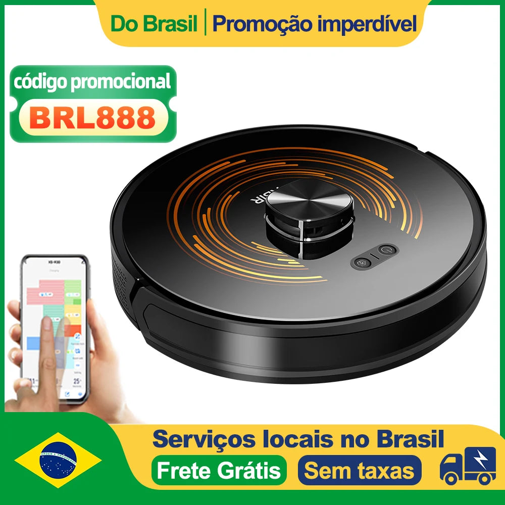 ABIR X8 Robot Vacuum Cleaner ,Laser System, Multiple Floors Maps, Zone Cleaning,Restricted Area Setting for Home Carpet Cleaning