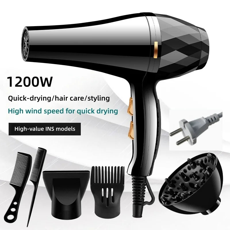New High Wind Power Hair Dryer With Hot And Cold Constant Temperature Quick Drying Hood, Household Hair Salon Hair Dryer Tube