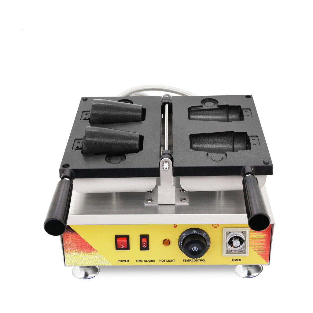 Commercial Electric Coffee Cup Shape Waffle Machine Put Coffee Milk Tea And Milk Ice Cream Snack Cake Make Kitchen Appliance