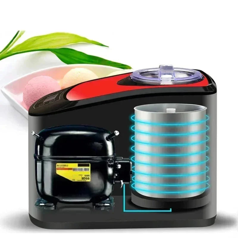 220V 140W Intelligent Automatic Commercial Ice Cream Maker Soft Hard Adjustable Thermostat Keep Cold Household Gelato Machine