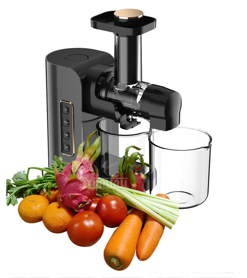 Horizontal Slow Juicer Household Automatic Bender Residue Separation Fresh Juice Blender