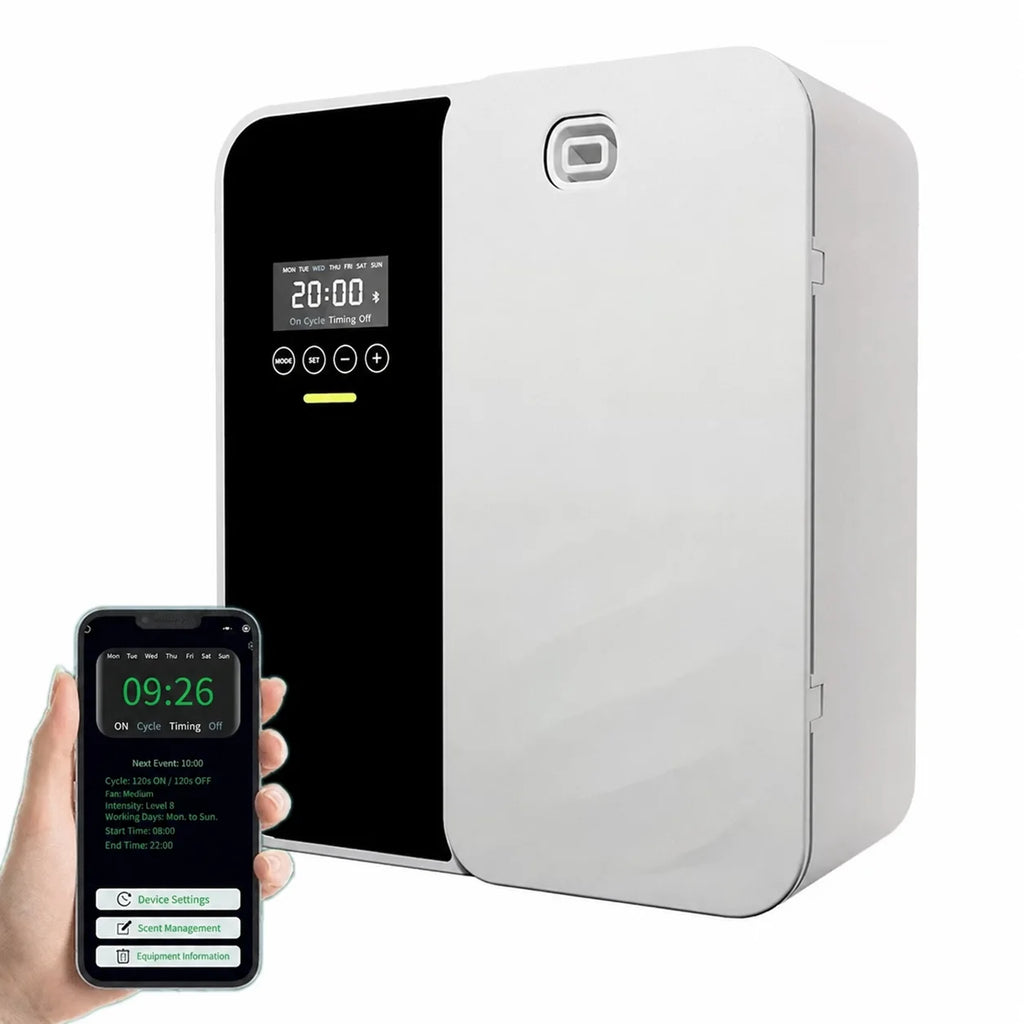1000m³ Electric Smell Distributor Bluetooth Wall Mounted Fragrance Diffuser Professional Aroma Diffuser Electric Smell for Home