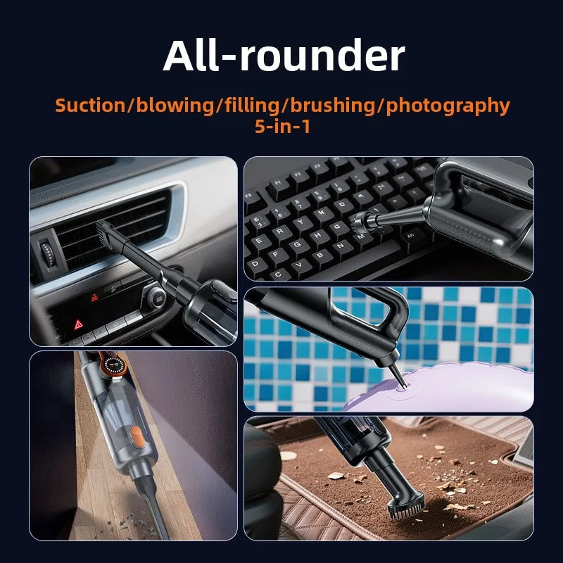Household/Car Portable 17000pa Large Suction Vacuum Cleaner, High-Power Convenient Handheld Car Vacuum Cleaner
