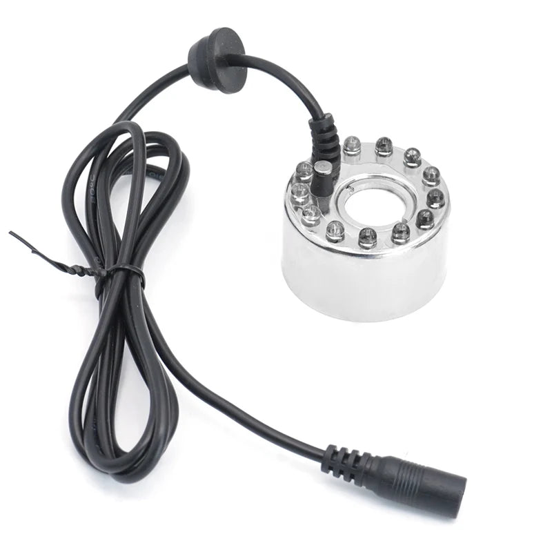 DC 24V Ultrasonic Mist Maker Fogger with 12 LED Air Humidifier Water scape Atomization Atomizer Diffuser Smart home High Quality