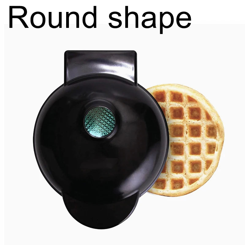 Mini Electric Waffle Maker 110V/220V Non-Stick Breakfast Machine for Home Kitchen Desserts and Fried Eggs