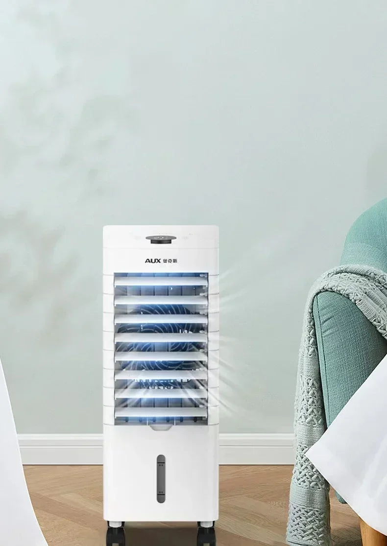 Oaks air conditioning fan cooling fan household water-cooled small refrigerator plus ice portable air cooler 220V Household use
