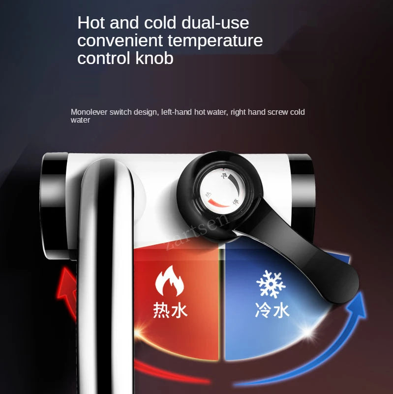 Electric Kitchen Water Heater Tap Instant Hot Water Faucet Heater Cold Heating Faucet Tankless Instantaneous Water Heater