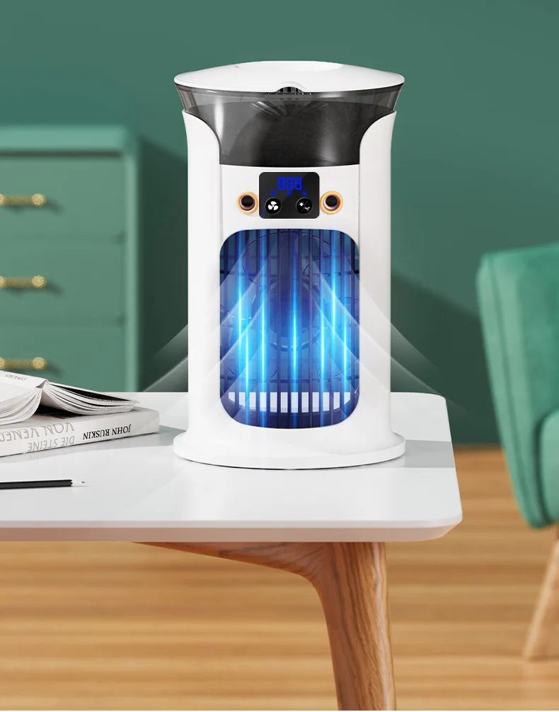 Portable Desktop Cold Air Fan USB Mini Home Use Multi-Function Air Conditioner Fan for Personal Cooling