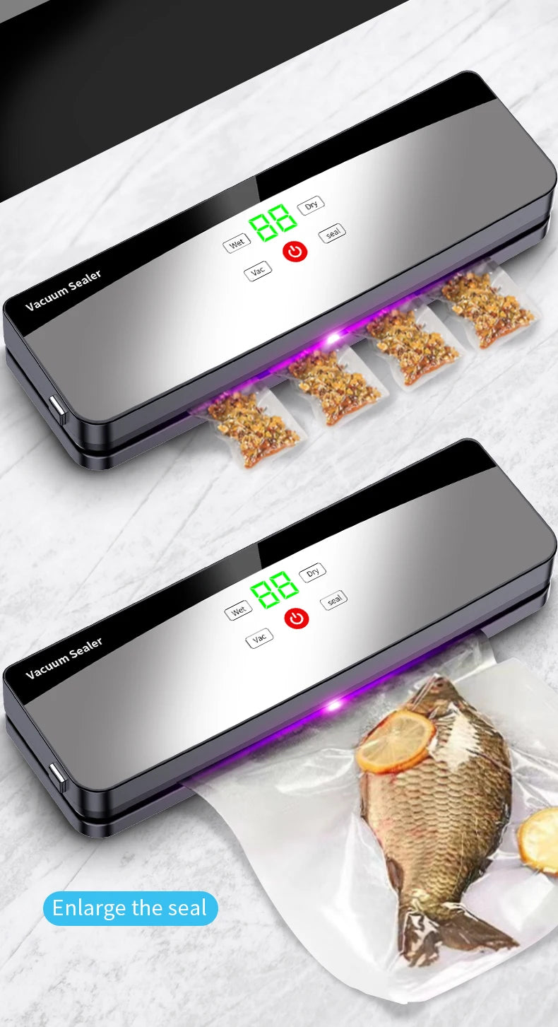Rechargeable Wireless Portable Vacuum Sealer Multi-Pack with Sealing Countdown Display Touch Waterproof Buttons C715