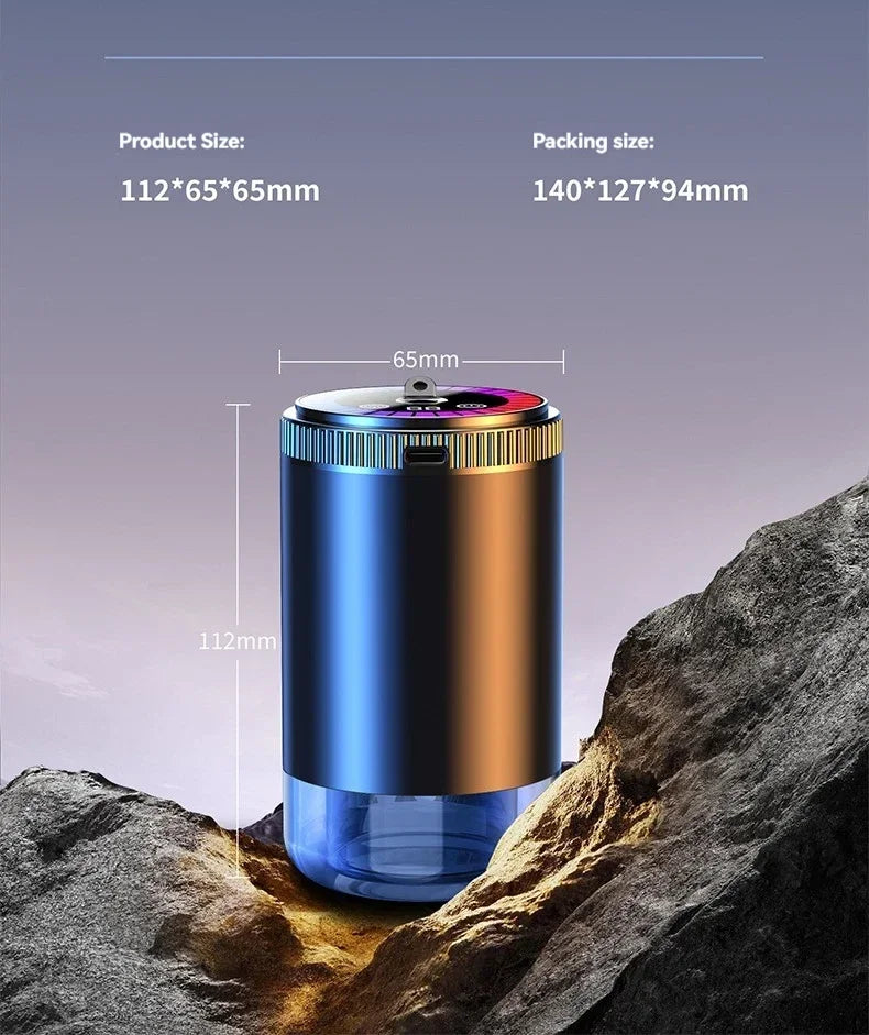 Smart Car Aroma Diffuser Rechargeable Air Freshener Auto On Off 5 Modes Starry Sky Ambient Light USB Car Purifier Humidifier
