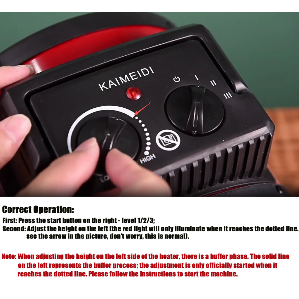 3000W Portable Electric Space Heater with Fan Adjustable Thermostat  2 Heat Settings&Fan Mode&Tip-Over Protection 1.5kw/2kw/3kw