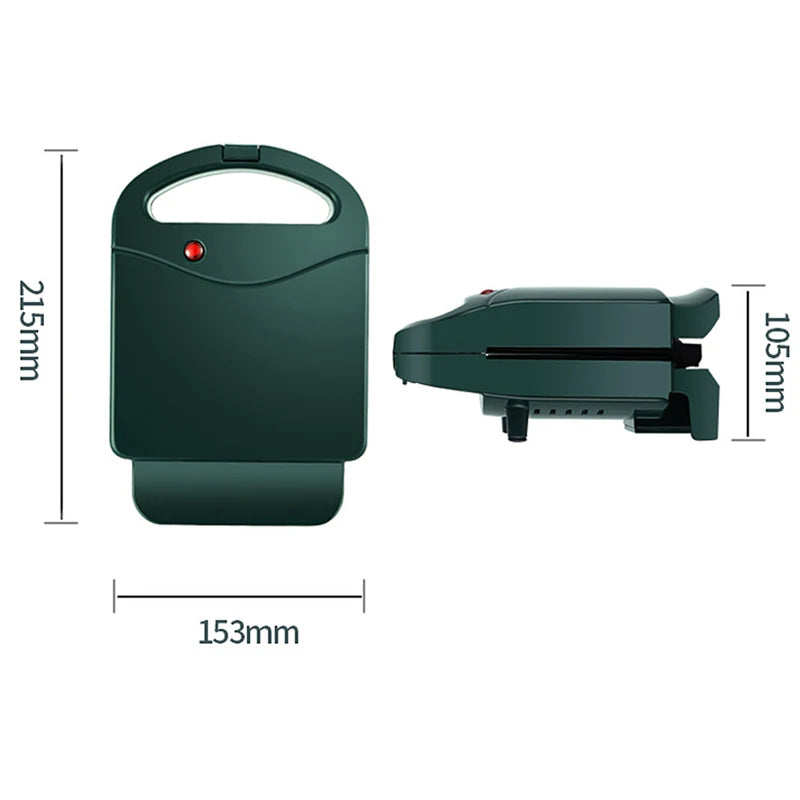 220v Portable Electric Sandwich Machine Household Non-stick Breakfast Machine Multi-functional Waffle Bread Bread Driver
