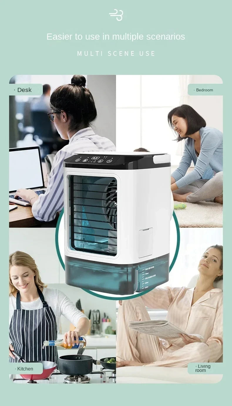HOMEFISH Small Home-use Quiet Desktop Humidifier Cold Fan Spray Refrigeration Portable USB Electric Fan