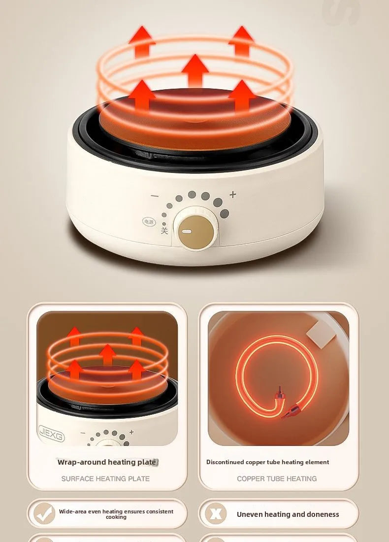 110V/220V Electric Cooker Portable Cooking Pot Foldable Hotpot 1.6L Multi cookers Split Type Rice Cooker Frying Pan Home Travel