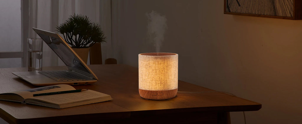 2026 New Upgraded Essential Oil Diffuser with Fabric Cover and Night Lamp Ultrasonic Aroma Diffuser  Humidifier  Lights Room