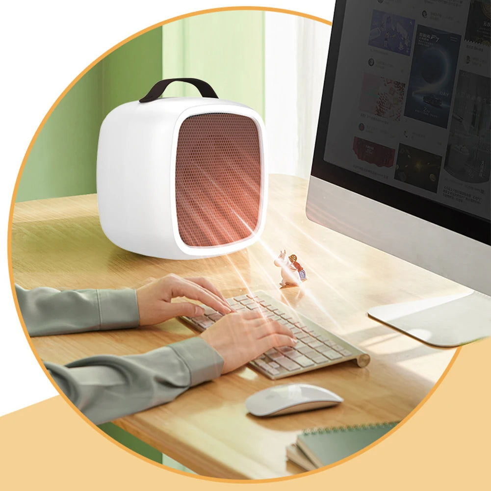 220V EU Portable 500W Fast Heating Heater Lightweight Small Space Desktop Warm Air Heater for Indoor Office Household
