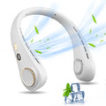 1500mAh 5 Speeds Bladeless Neck Fan Hands Free Portable Rechargeable Cooling Strong Airflow Ultra Quiet for Travel Outdoor