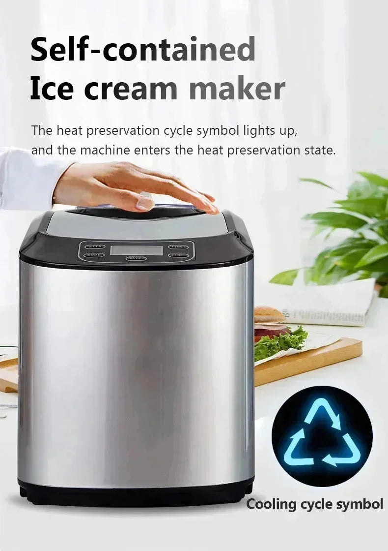 220V 140W Intelligent Automatic Commercial Ice Cream Maker Soft Hard Adjustable Thermostat Keep Cold Household Gelato Machine