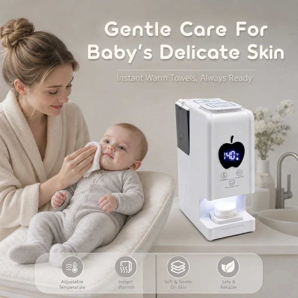 Steam Towel Heater, Three-Temperature Settings 55-65°c, LED Display, Facial Heat Therapy Machine, Includes 20 Disposable Towels