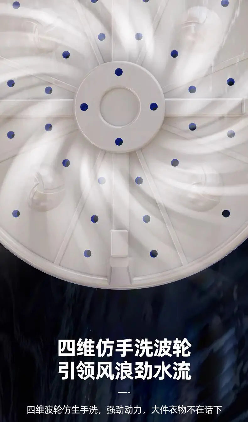 10KG Single Tub Washing Machine, Full & Semi-automatic Large Capacity Mini Laundry Washer for Rental Home Use
