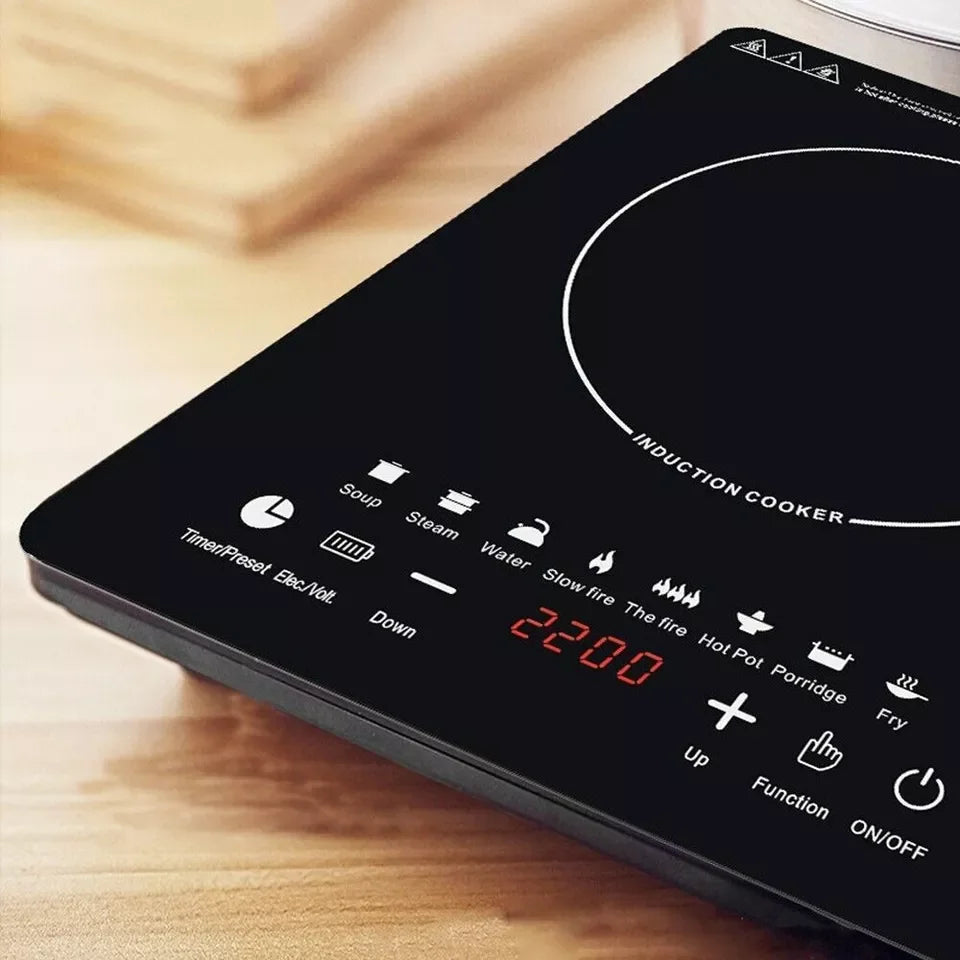 2200W Portable Induction Cooktop Electric Hot Plate Single Burner Cooker