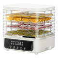 A98I-Adjustable Timer& Temperature 5-Tier Transparent Food Dehydrator For Fruits, Herbs, Jerky For Drying