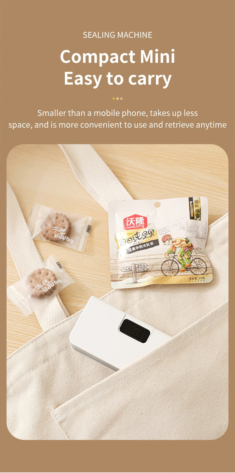 Plastic Bags Sealer Mini Heat Bag Sealing Machine 2 in 1 Heat Bag Sealer Food Packaging Sealing Machine Portable Bags Sealer