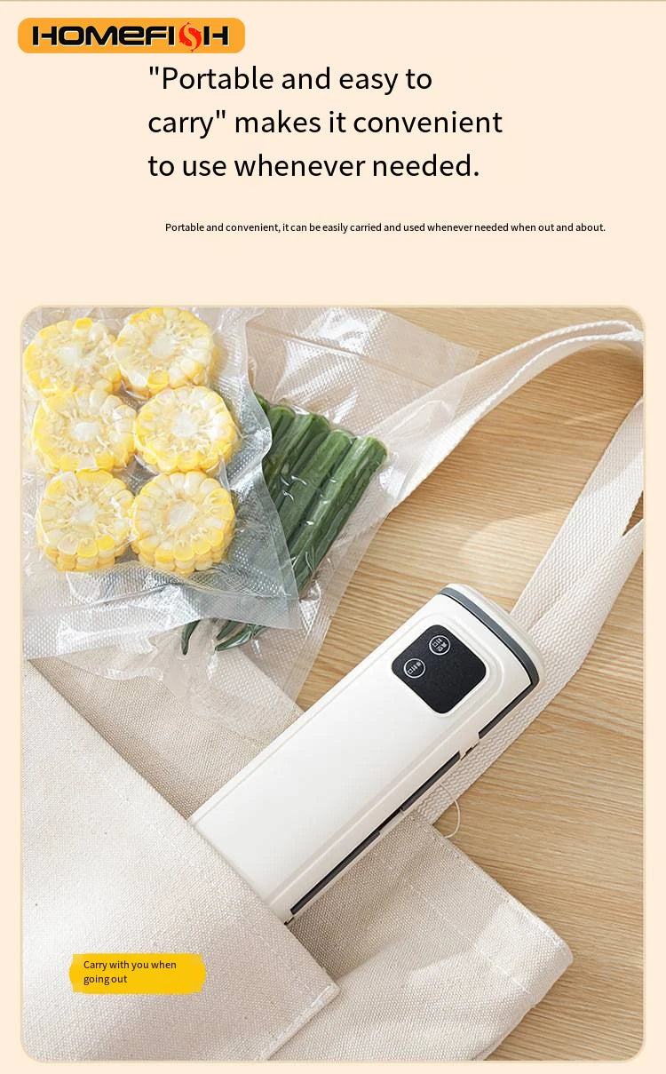 Portable Vacuum Packaging Machine Food Sealing Vacuum Sealer With Vacuum bags Dry/Wet Food Fresh Packaging Machine