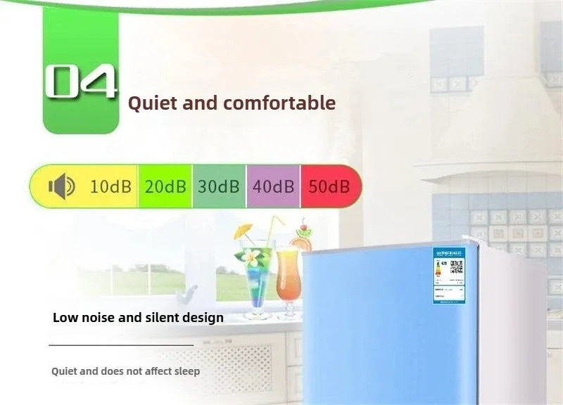 Mini Refrigerator for Office Bar Rental Room Dormitory Refrigerator Freezer Dual-use Home Energy Saving Electric Refrigerator