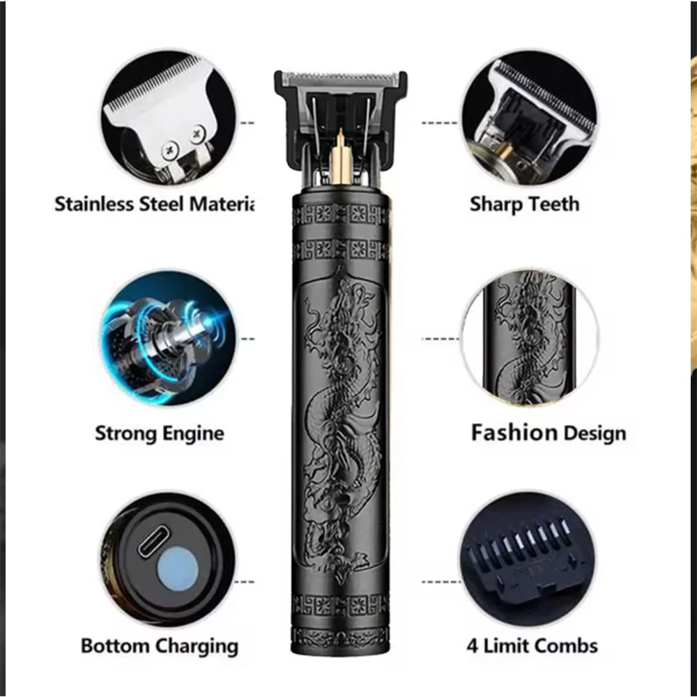 Hiena 212 Professional Hair Cutter Mans Hair Clipper Set Metal Electric Cordless Hair Trimmer for Barber LCD Display Hair Cutt