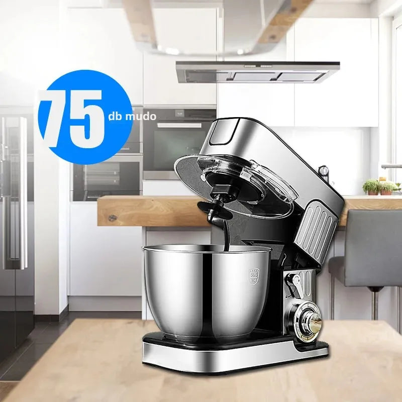 7L Stainless Steel Electric Food Stand Mixer 6-Speed Kitchen Chef with Egg Whisk Dough Cream Blender Juicer Meat Grinder Mincer