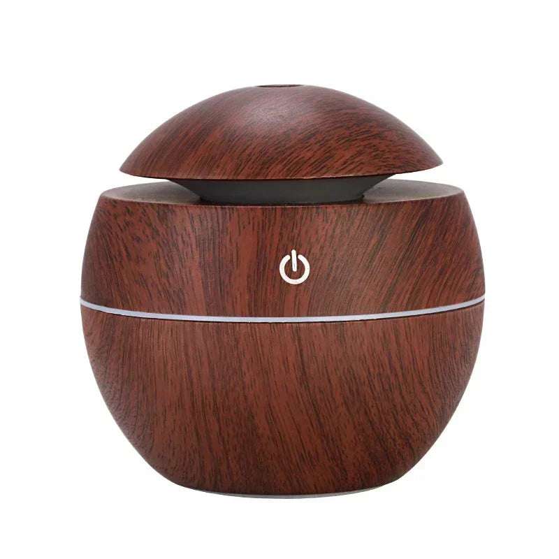 USB Ultrasonic Cool Mist Sprayer Essential Oil Fragrance Mini Home Wood Grain Air Humidifier Electric Air Aroma Diffuser Purifie