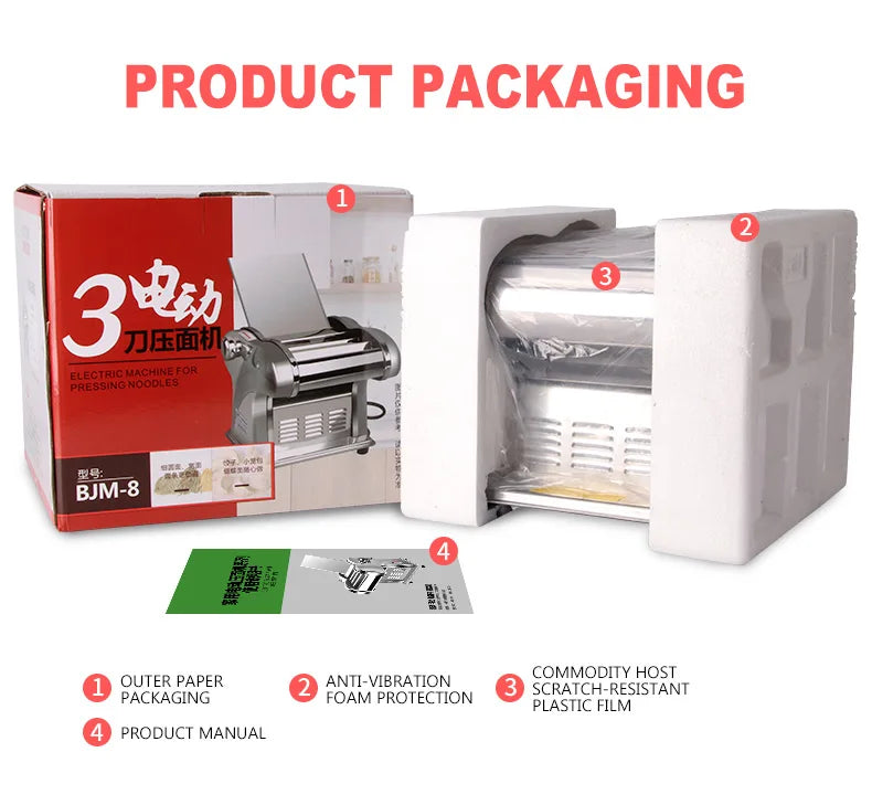 1 Blade Home Electric Automatic Small Multi-Functional Pasta Maker Family Special Stainless Steel Noodle Machine