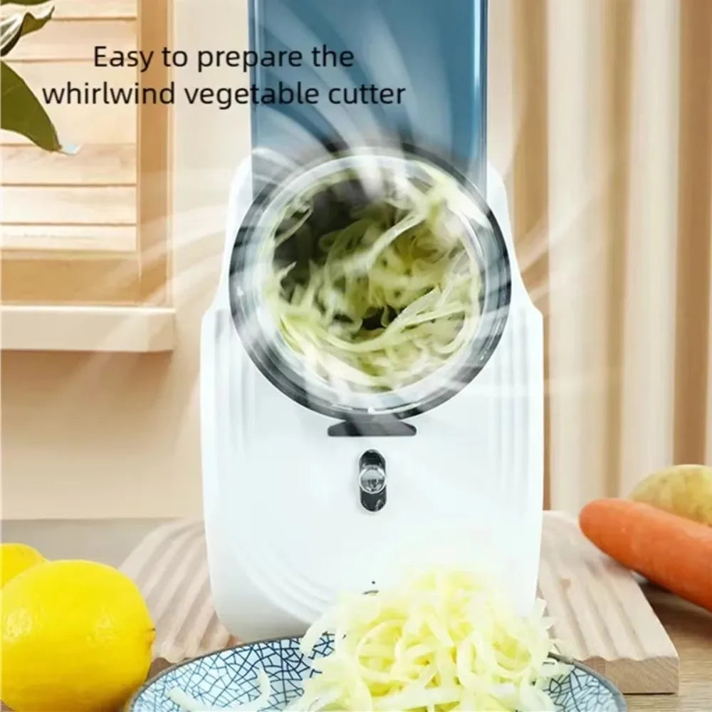 Effort-saving Electric Vegetable Cutter Efficient Detachable Automatic Vegetable Shredder Long Battery Life Vegetable Processor