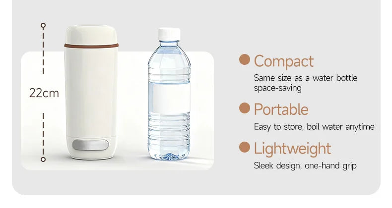 Electric Kettle Portable 600ml Travel Heating Touch Screen Intelligent Adjustable Temperature Thermal Cup