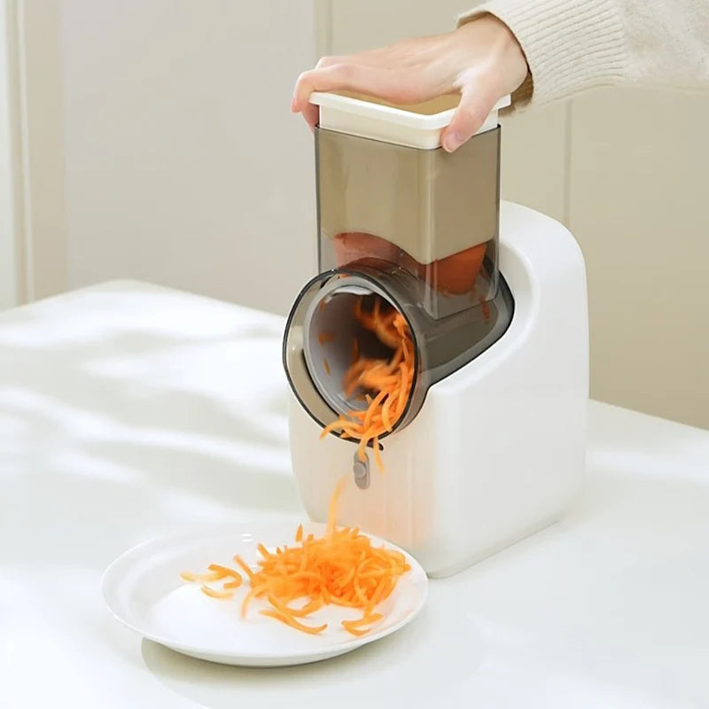 Professional Electric Mandoline Slicer, Fast Vegetable Shredder & Dicer, Time-Saving Kitchen Gadget for Healthy Meals