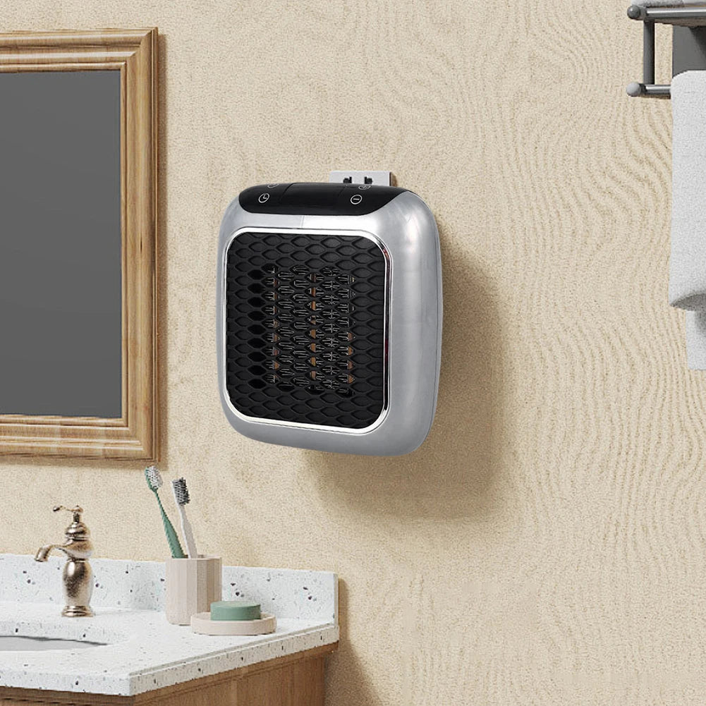 Plug In Heater Mini Electric Heater Warmer Low Noise Wall Mounted Room Heater Portable Heater Fan for Home Office Dorm Room