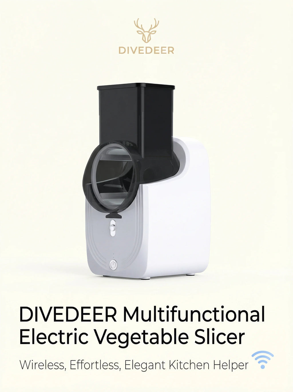 DIVEDEER Multi-Function Electric Cyclone Vegetable Cutter Home Kitchen Wonder: Storm-Powered Shredder & Slicer